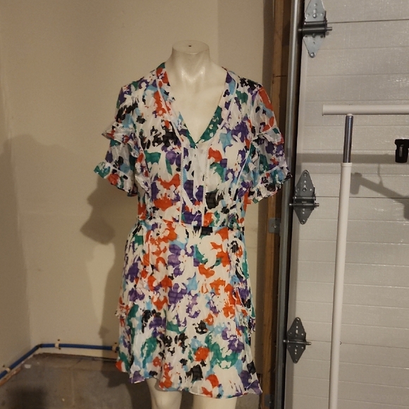 Tanya Taylor Rhett Silk Floral Mini Dress Size 8 - Picture 5 of 10